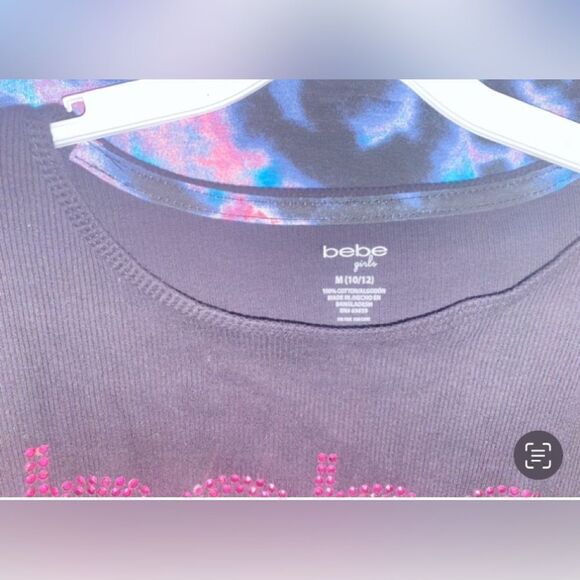 🛍️BeBe Girls 2 Pack multicolor Tops Shirts long sleeve Size: Medium 10/12🎀 - Picture 6 of 10